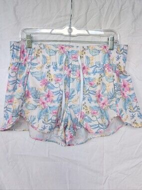 Loveshack Fancy x Hurley Aqua Hawaiin Hibiscus Board Shorts - Large